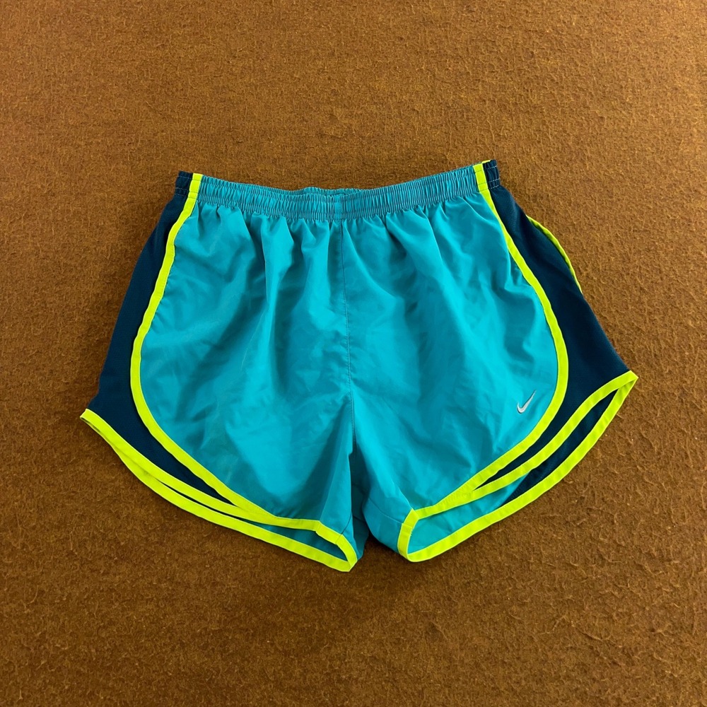 Nike Womens Medium Teal Blue Dri-FIT Tempo Track Running Shorts